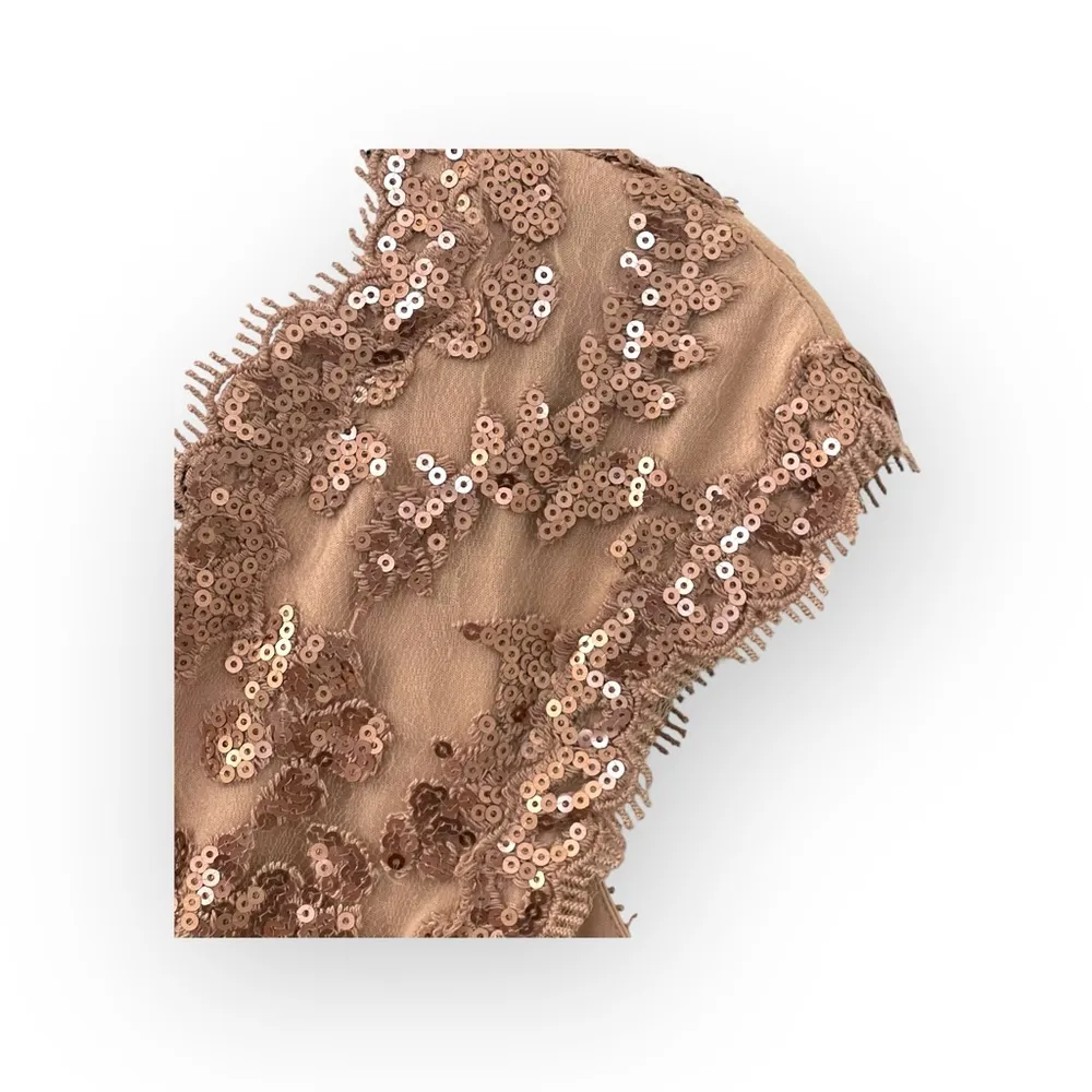 new Tadashi Shoji 𒀭 Paillette Embroidery Lace Cocktail Dress 𒀭Smoke Pearl 𒀭2 - Image 6