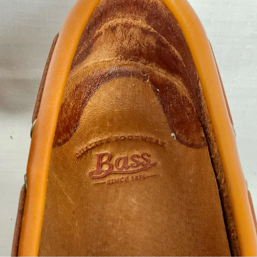 Bass Karen Brown Leather Tassel Loafer Sz 5.5 Classic Preppy Academia Shoes - Image 5
