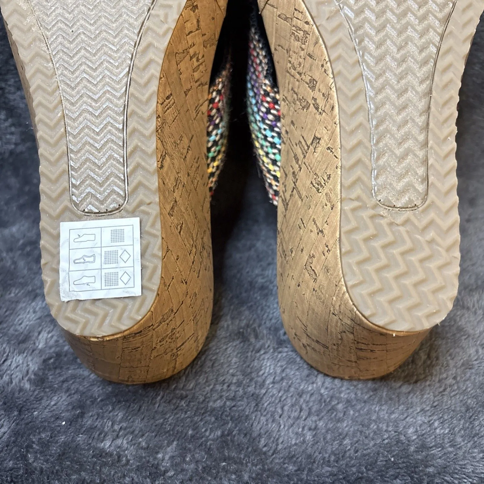 SKETCHERS Beverlee Womens Size 10 Wedge Cross Strap Sandals Shoes Rainbow - Image 9