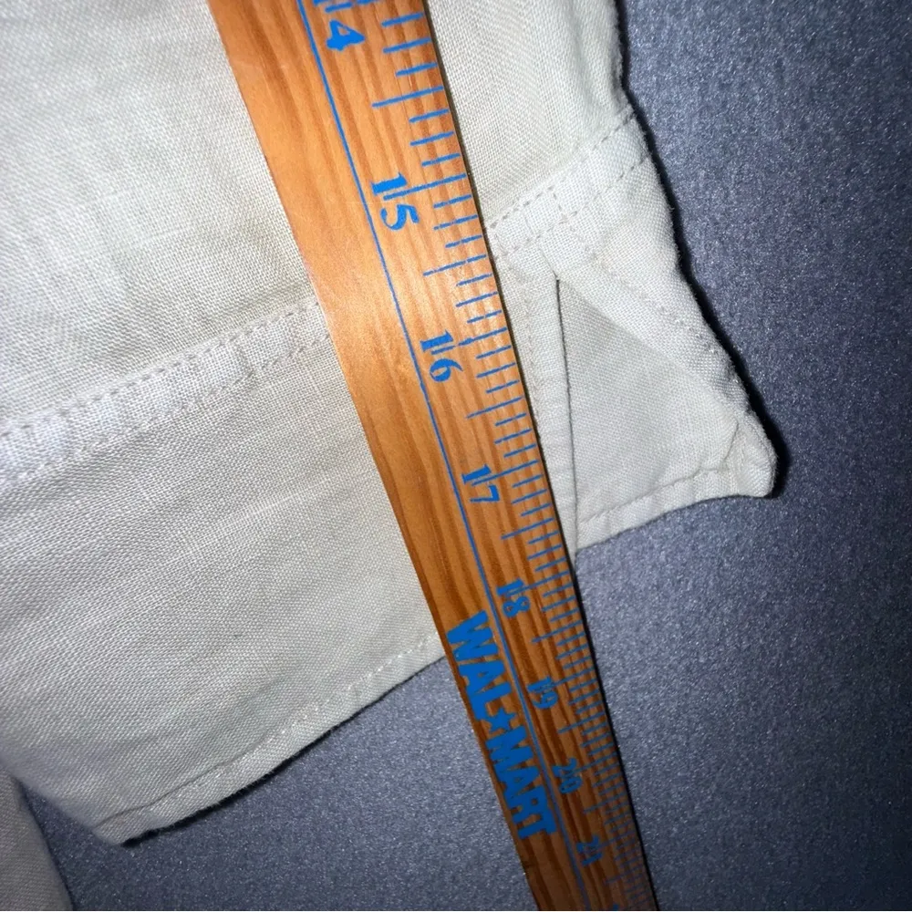 NWT Soft Surroundings Eza Beige Classy Jacket linen size Medium 3/4 sleeves - Image 10