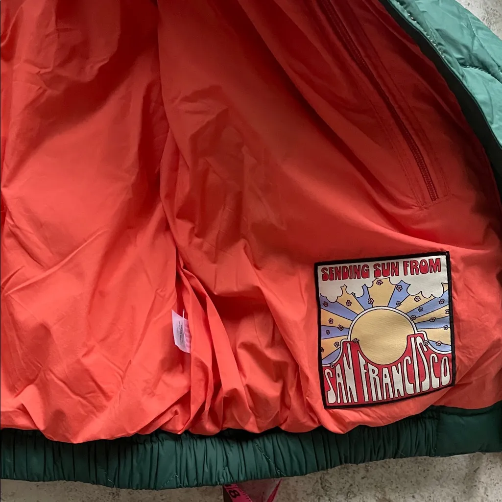 Marine Layer Avalon Lightweight Quilted Bomber Rainforest Green - Image 15