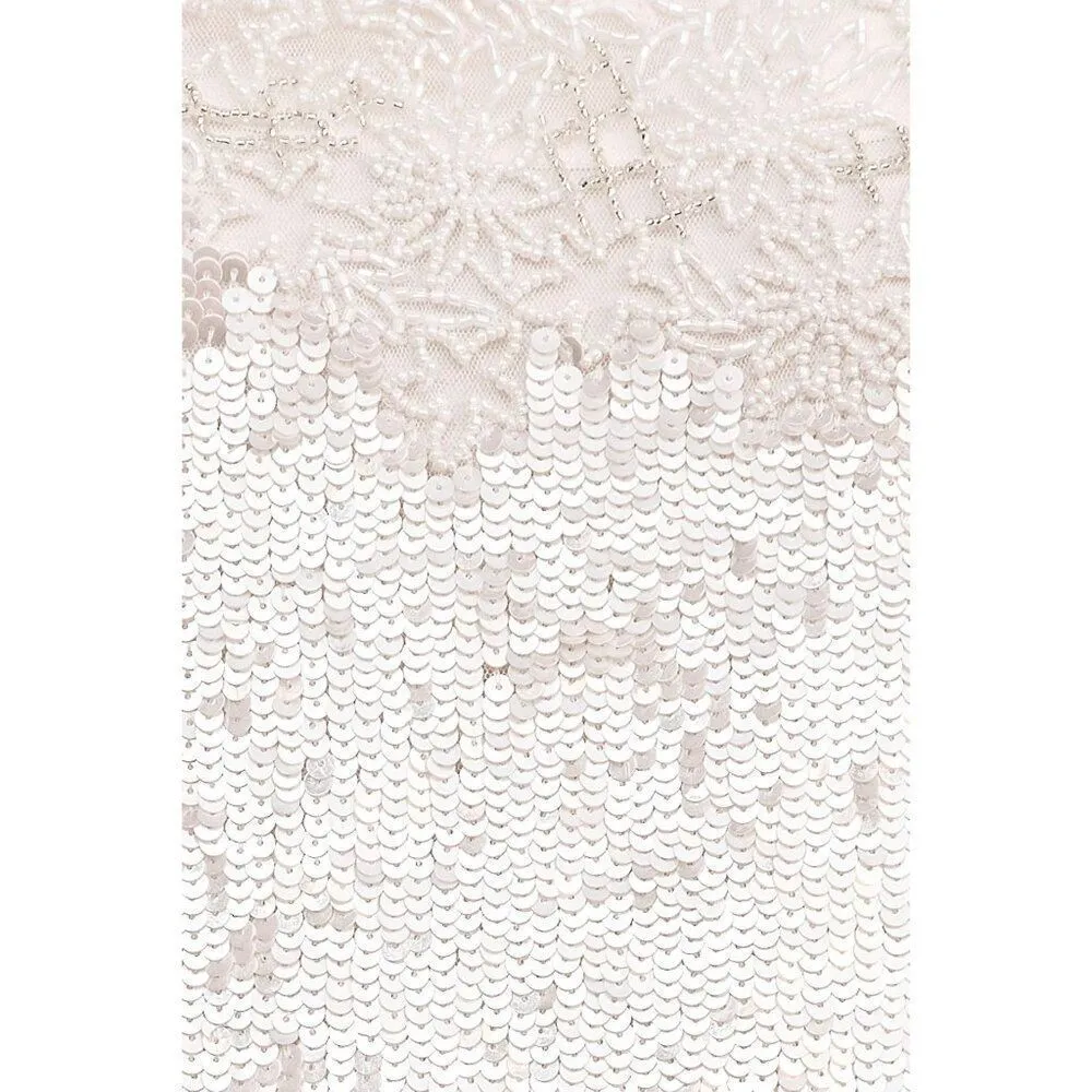 NEW BHLDN Audrey Adele Sequin Mini Shift Dress Beaded Sequin Bridal‎ Large - Image 6