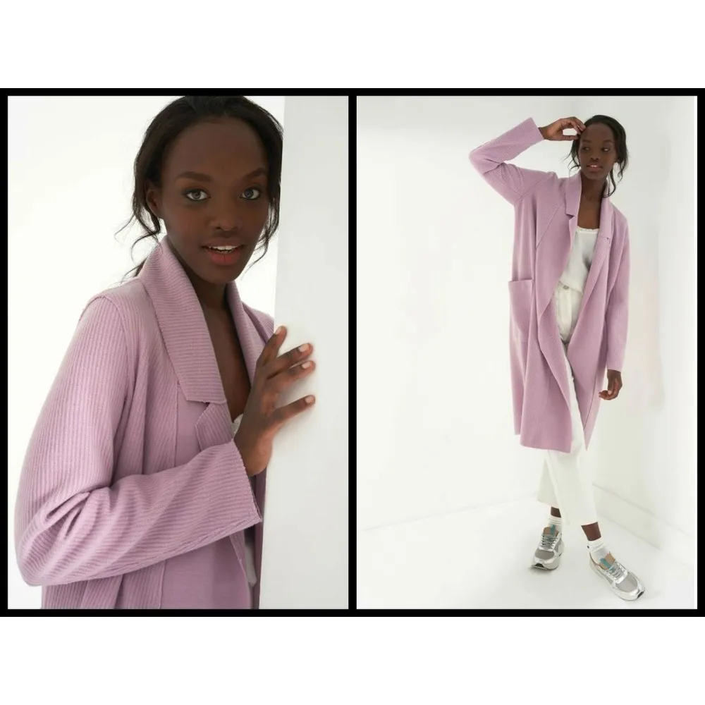💕SOSKEN💕 Heidi Ribbed Soft Cozy Knit Duster Coat - Image 5