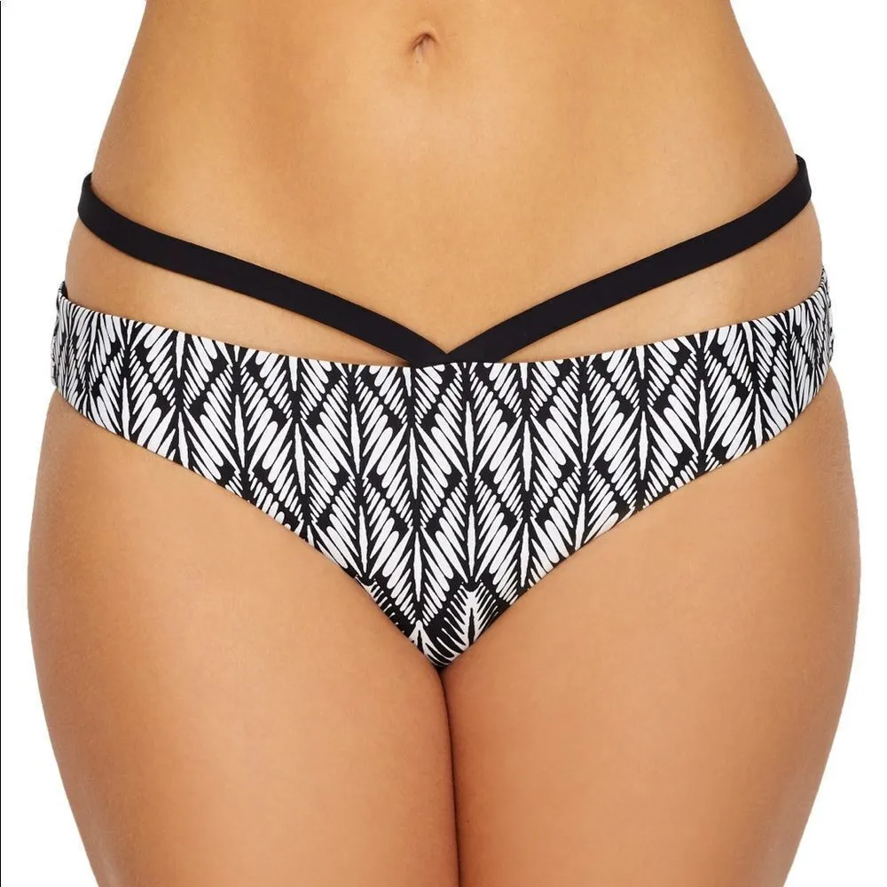 ✨ Sunset Born Free Stella Strappy Hipster Bikini Bottom Women's✨ Pink Size M - Image 7