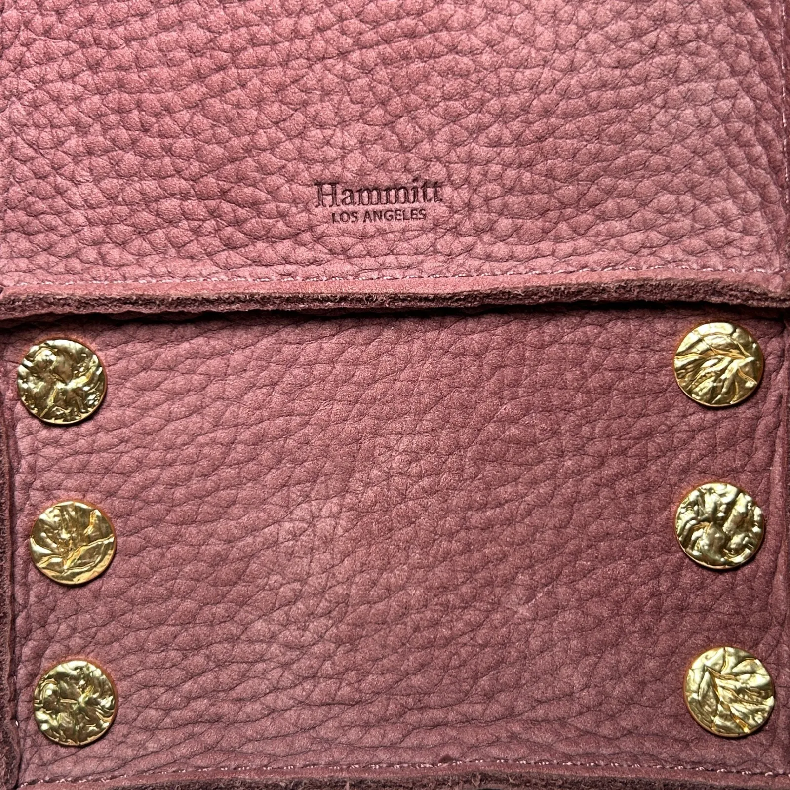 Hammitt Hunter Mini Backpack Plum Pebbled Leather Gold Hardware w Dust Bag - Image 3