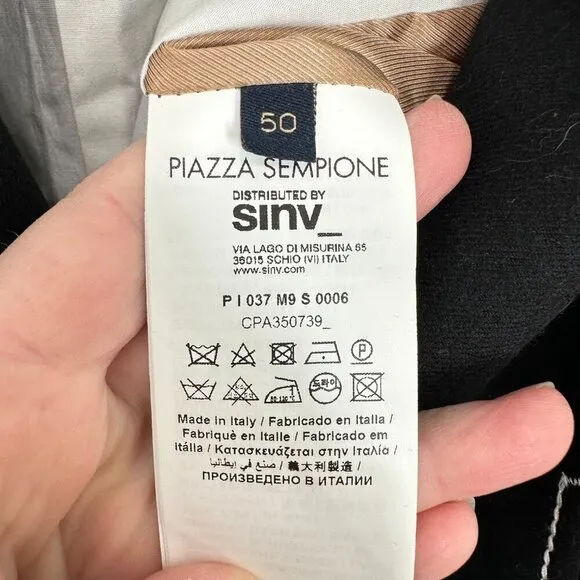 Piazza Sempione Women's Size 14 Black Fitted Wool Blend Blazer Jacket‎ Career - Image 8