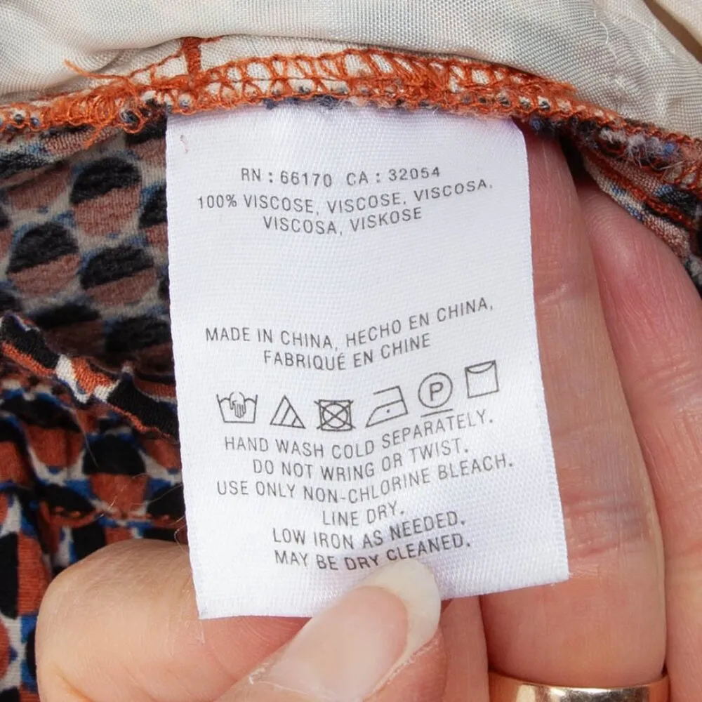 Anthropologie Ett:Twa Makari Geometric Ruffle Elastic Waist Jogger Pants Size XS - Image 10