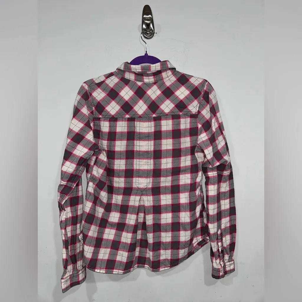 We The Free Plaid Button Down Shirt Women's Medium - Image 2