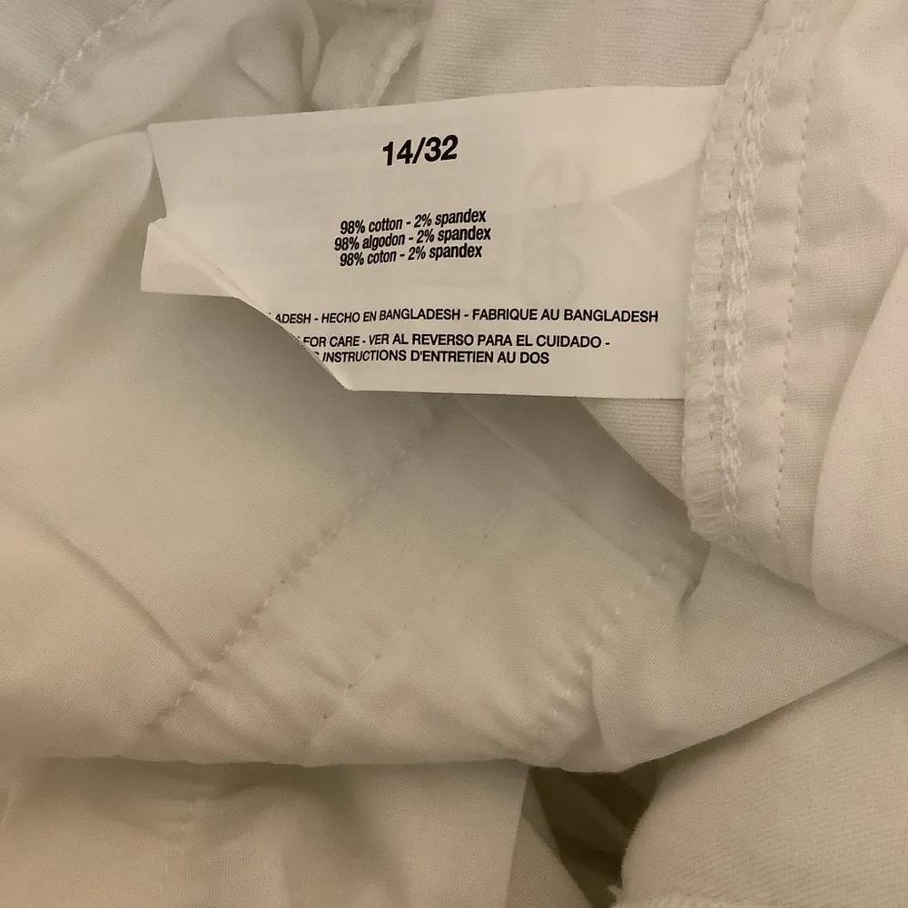 Nine West Size 14 Chino Wide Leg Crop Bright White Pants. New With Tags. - Image 8