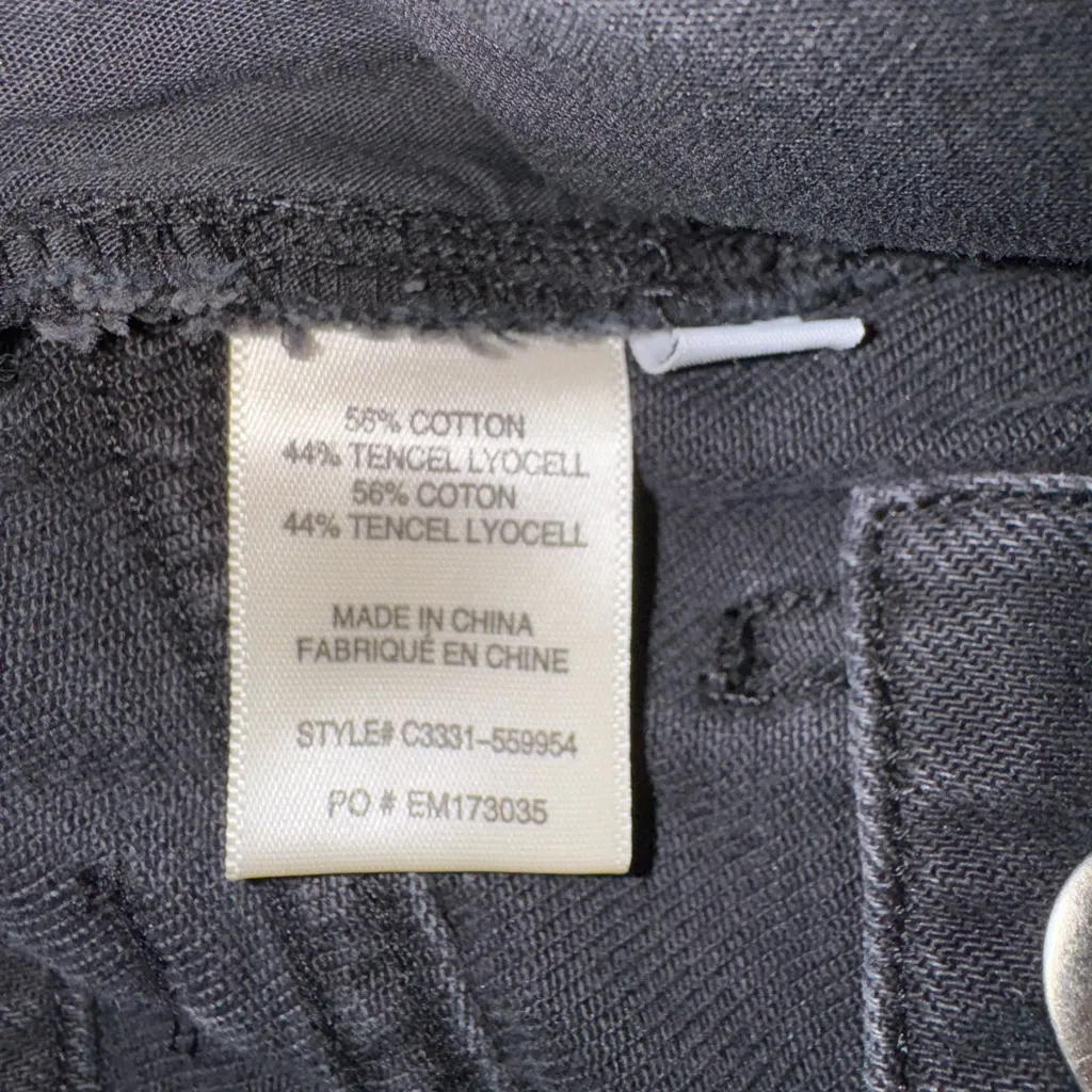 Anthropologie Cloth & Stone‎ Black Distressed Straight Leg Jeans Size 24 - Image 8