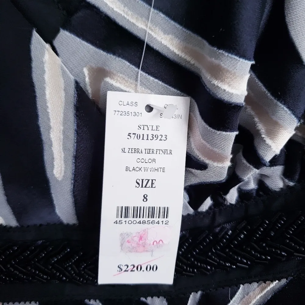 Y2K Zebra Silk Dress White House Black Market - Image 9