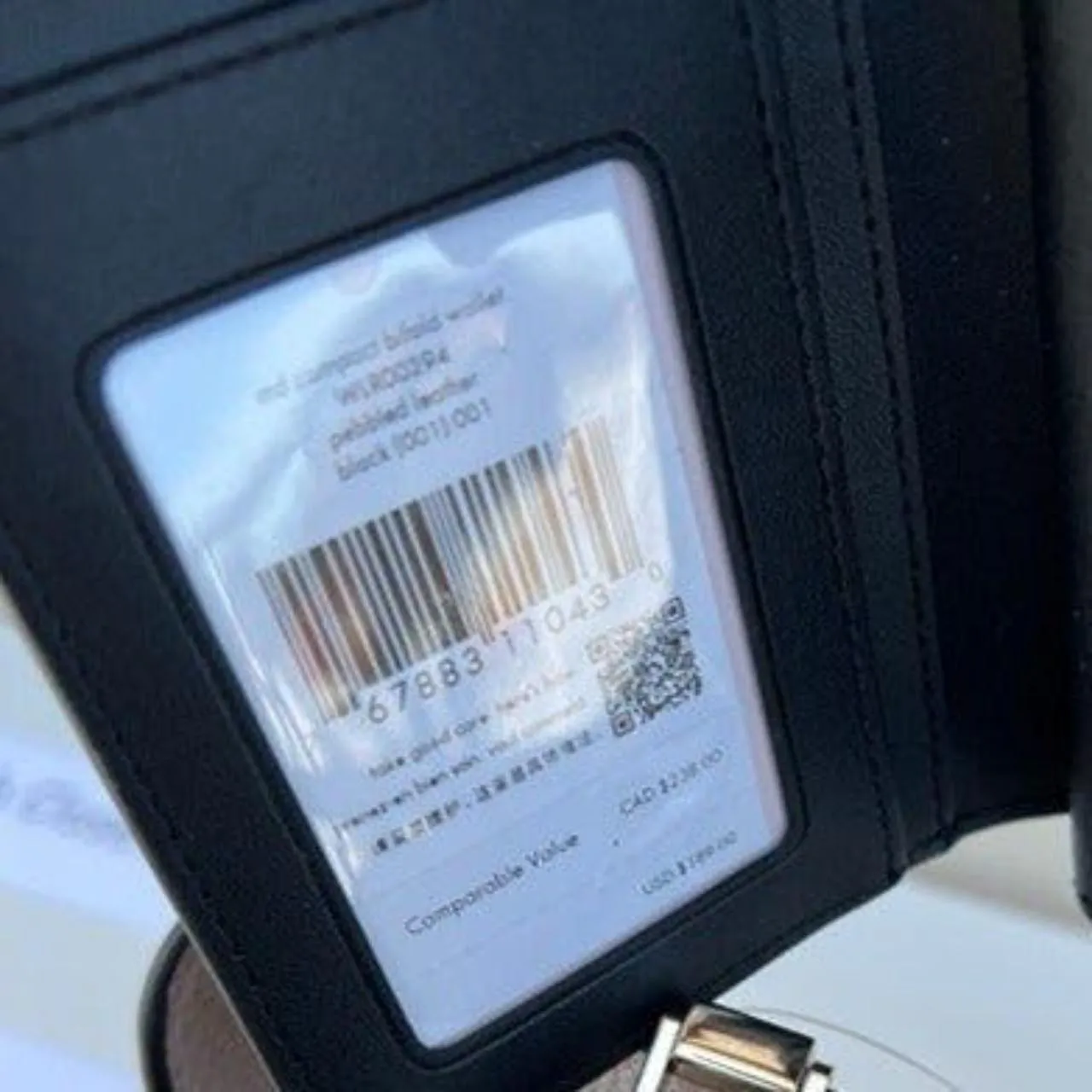 New York Black Leila Medium Compact Bifold Wallet - Image 3