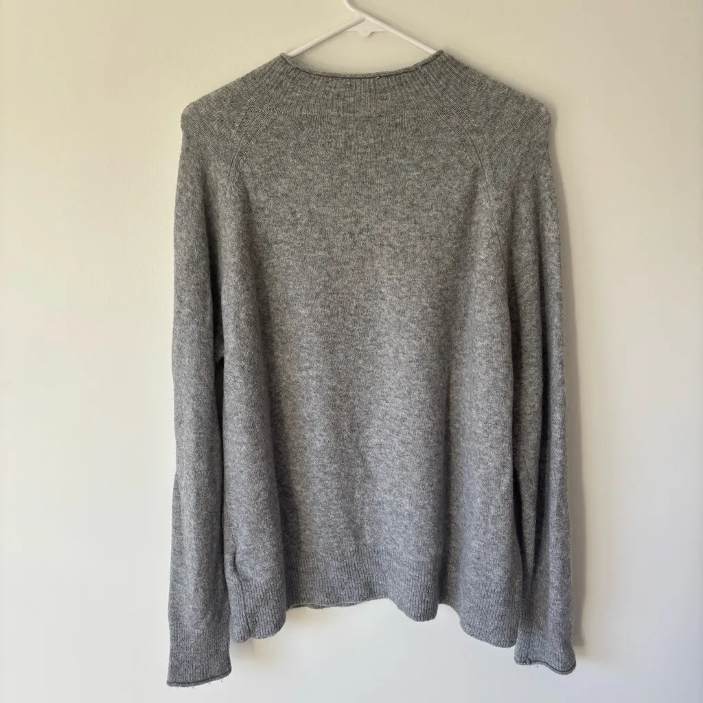 J. Crew Gray Rollneck Sweater Wool Alpaca Blend Mock Neck Quiet Luxury - Image 8