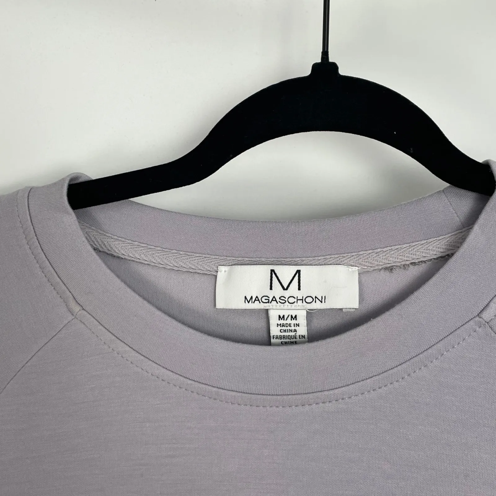 Magaschoni Women's Gray Crew Neck Long Sleeve Pullover Sweatshirt Size Medium - Image 6