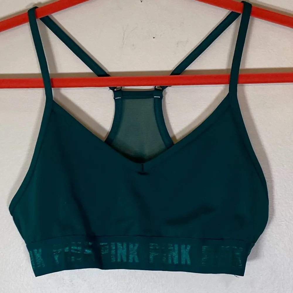 Victoria's Secret Pink Active Ultimate Forest Green Sports Bra - Image 2