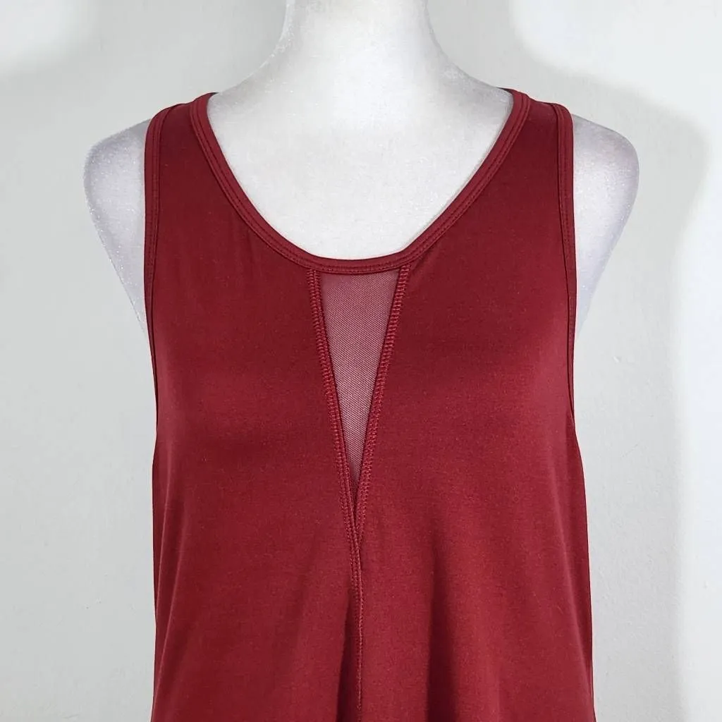 Zyia Oxblood Athletic Tank Top Size XL Burgundy Activewear Top - Image 3