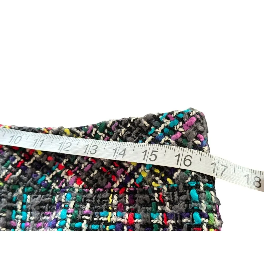 Ann Taylor Womens Boucle Tweed Skirt Shimmer Sz 6 Rainbow Academia Office Siren - Image 8