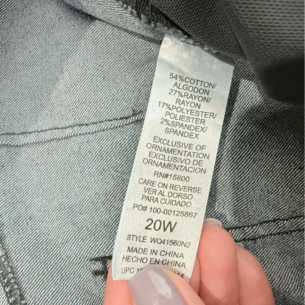 NWT Democracy "Ab"solution Mid Rise Dark Indigo Straight Leg Jeans Size 20W - Image 8