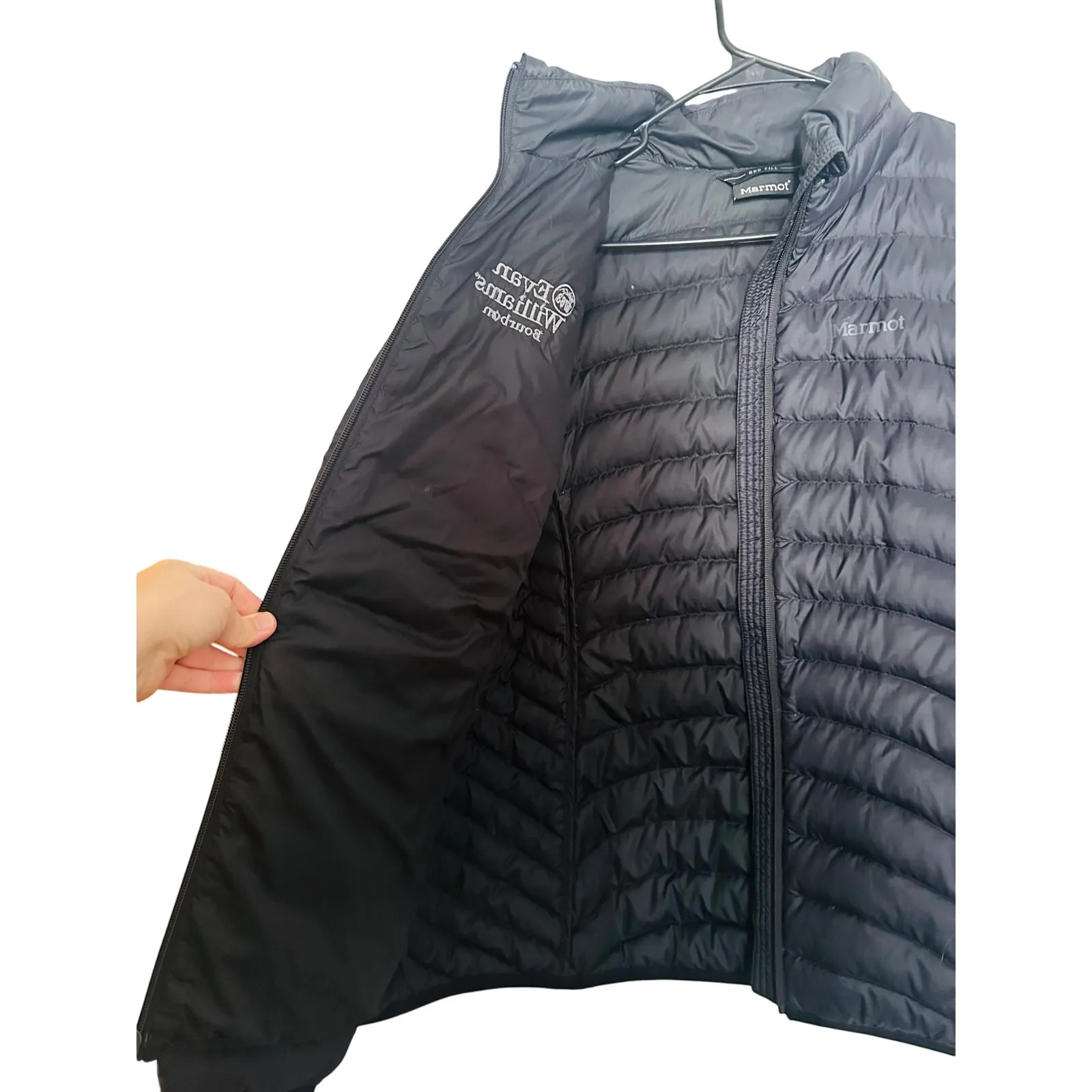 MARMOT Women’s Black 600 Fill Goose Down Zip Up Jacket Coat size Large - Image 8