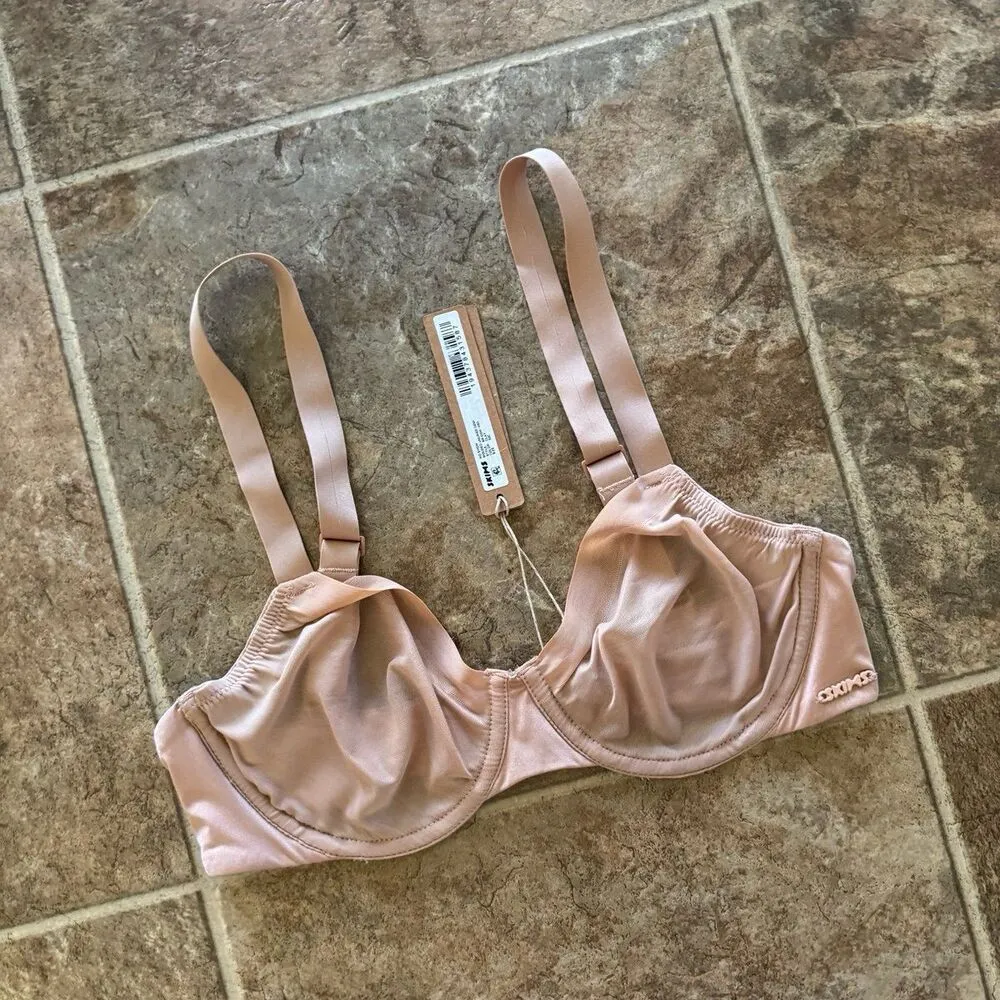 Skims No Show Unlined Demi Bra Clay Size 32C - Image 5