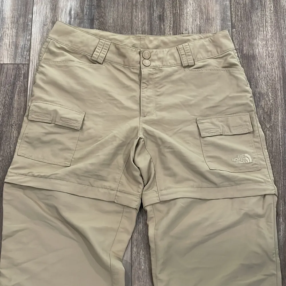 The North Face Womens Beige Tan Flat Front Convertible Cargo Pants Size 8 - Image 3