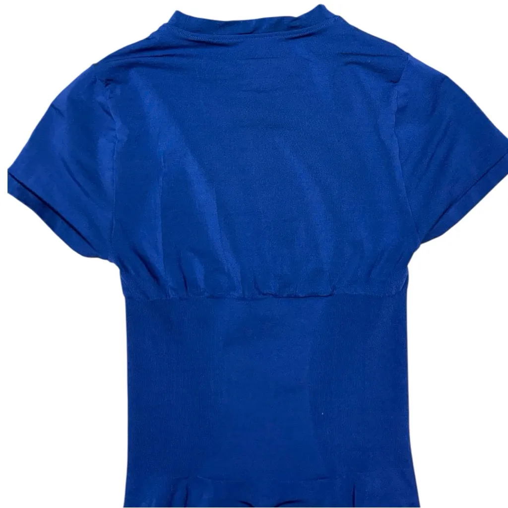 PINSY Butter Sculpt Tee Seamless Shapewear Bodysuit Blue Size Medium EUC - Image 8