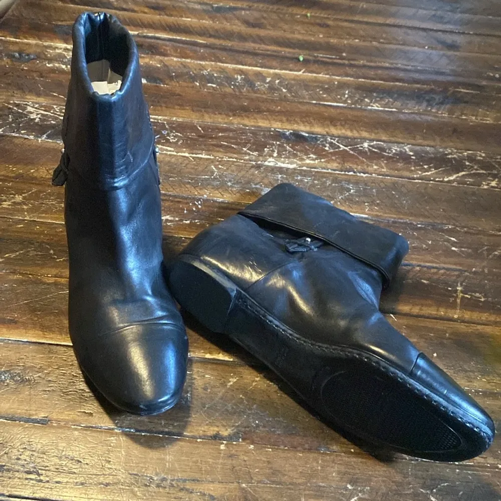 Costume National convertible Leather Bootie Boots Black Size 7.5 - Image 7