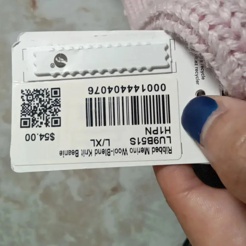 Lululemon Ribbed merino wool Bennie women's size extra large pink Barbie - Image 7