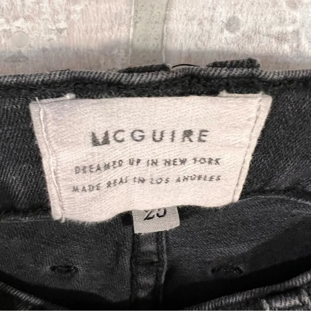 McGuire Denim Newton Washed Black Distressed Raw Hem Skinny Jeans Size 25 - Image 10