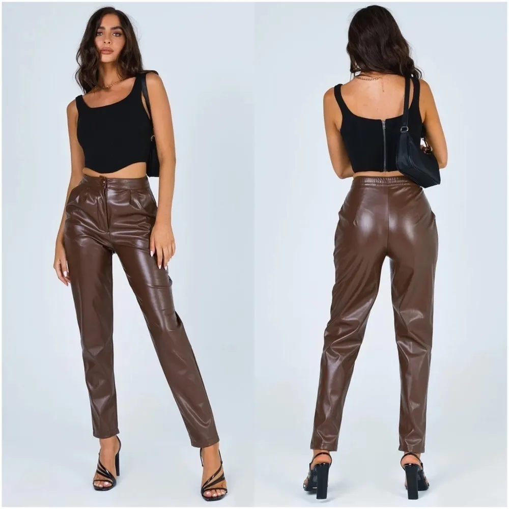PRINCESS POLLY Love Club Pants Brown - Image 2