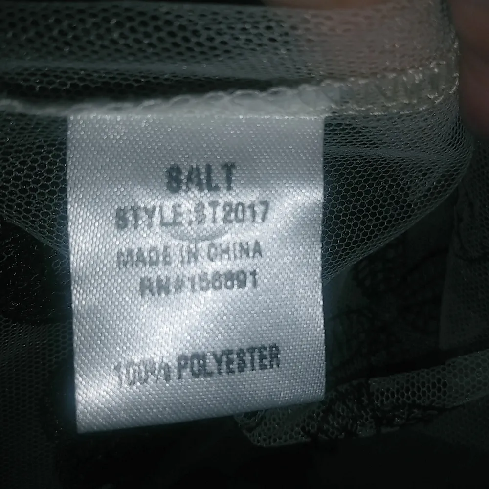 Salt M Butterfly Net Applique Puff Sleeve Crop Top Black Size M - Image 12