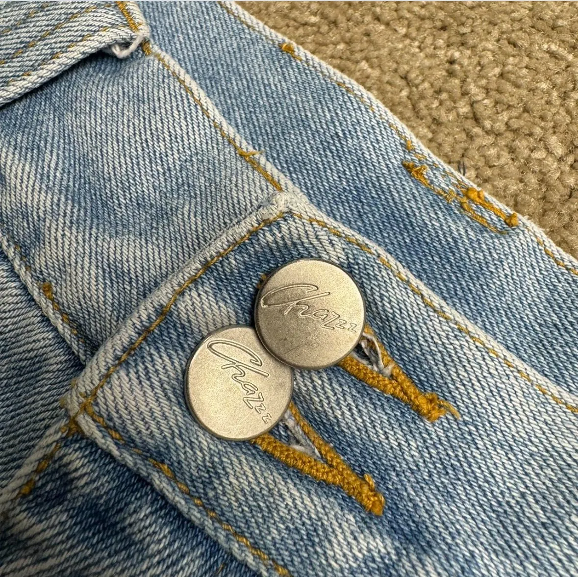 Chazz Vintage Denim Shorts Blue Size 23 - Image 6