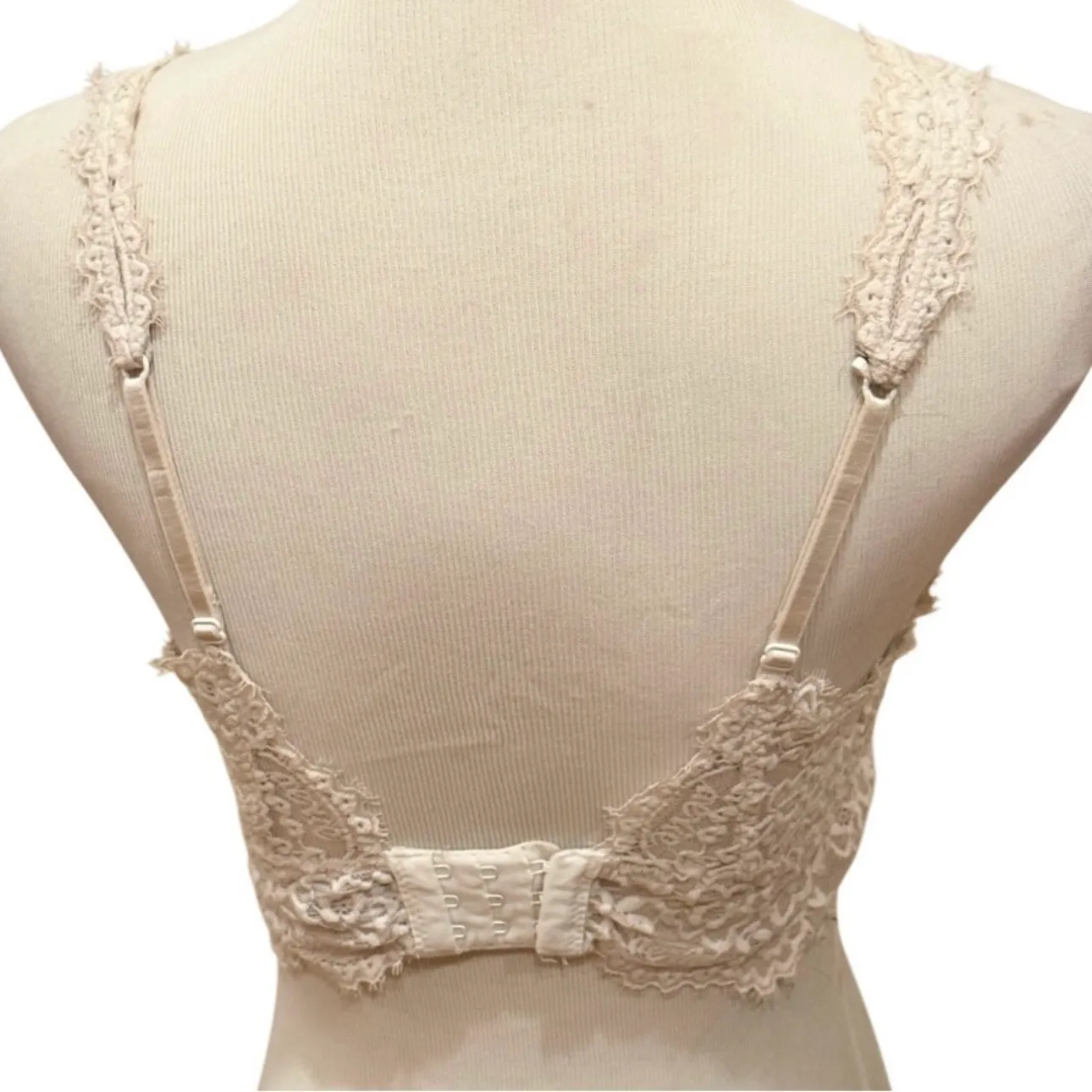 Aerie Bralette Bra Lace Ivory M - Image 4