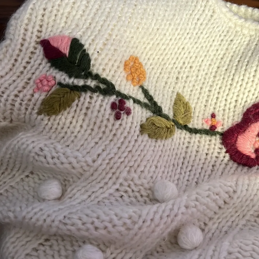 Evian 2 vintage hand knitted sweater Size M - Image 10