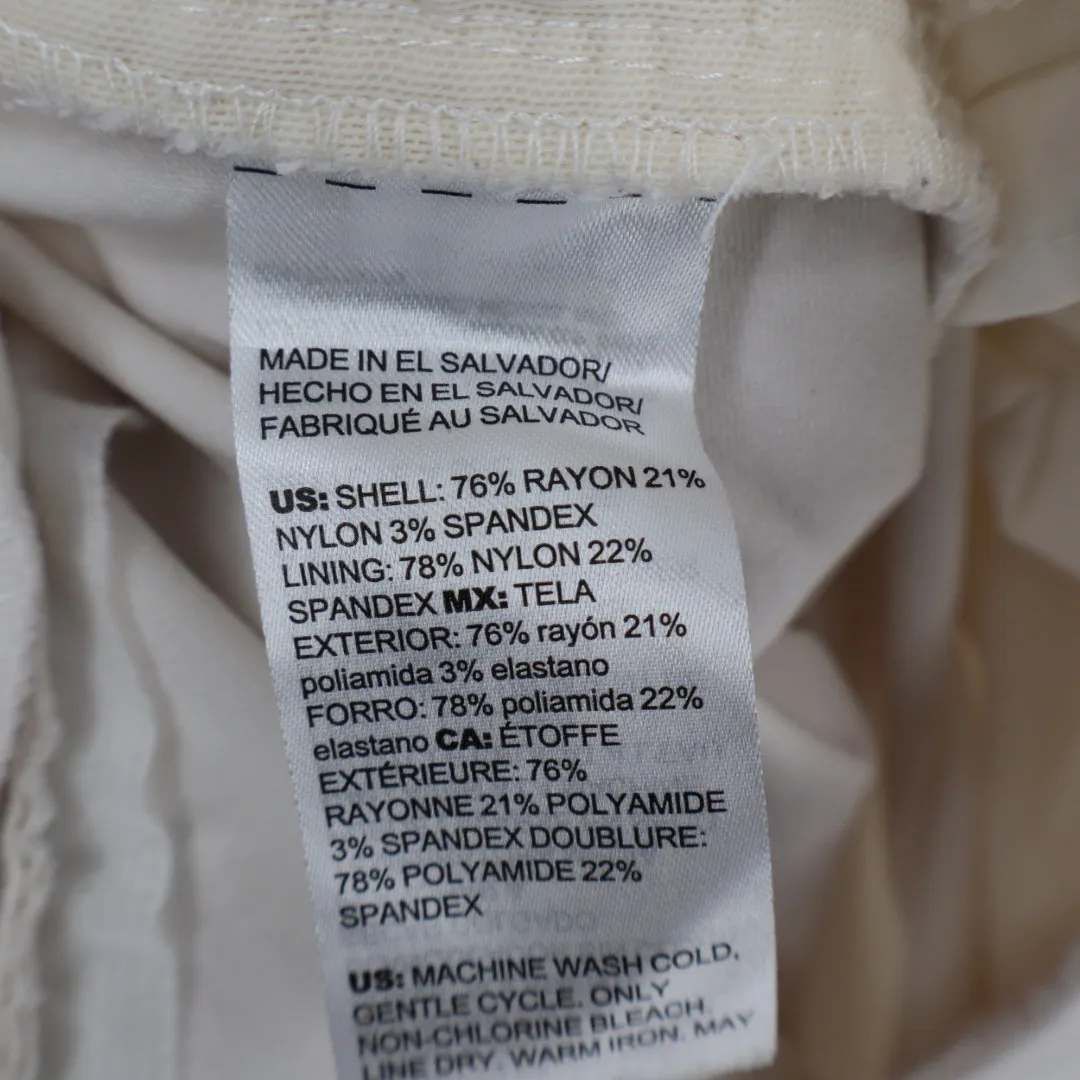 Chicos 12R Beige Wide Leg Cropped Pants Linen Blend Casual Office - Image 4