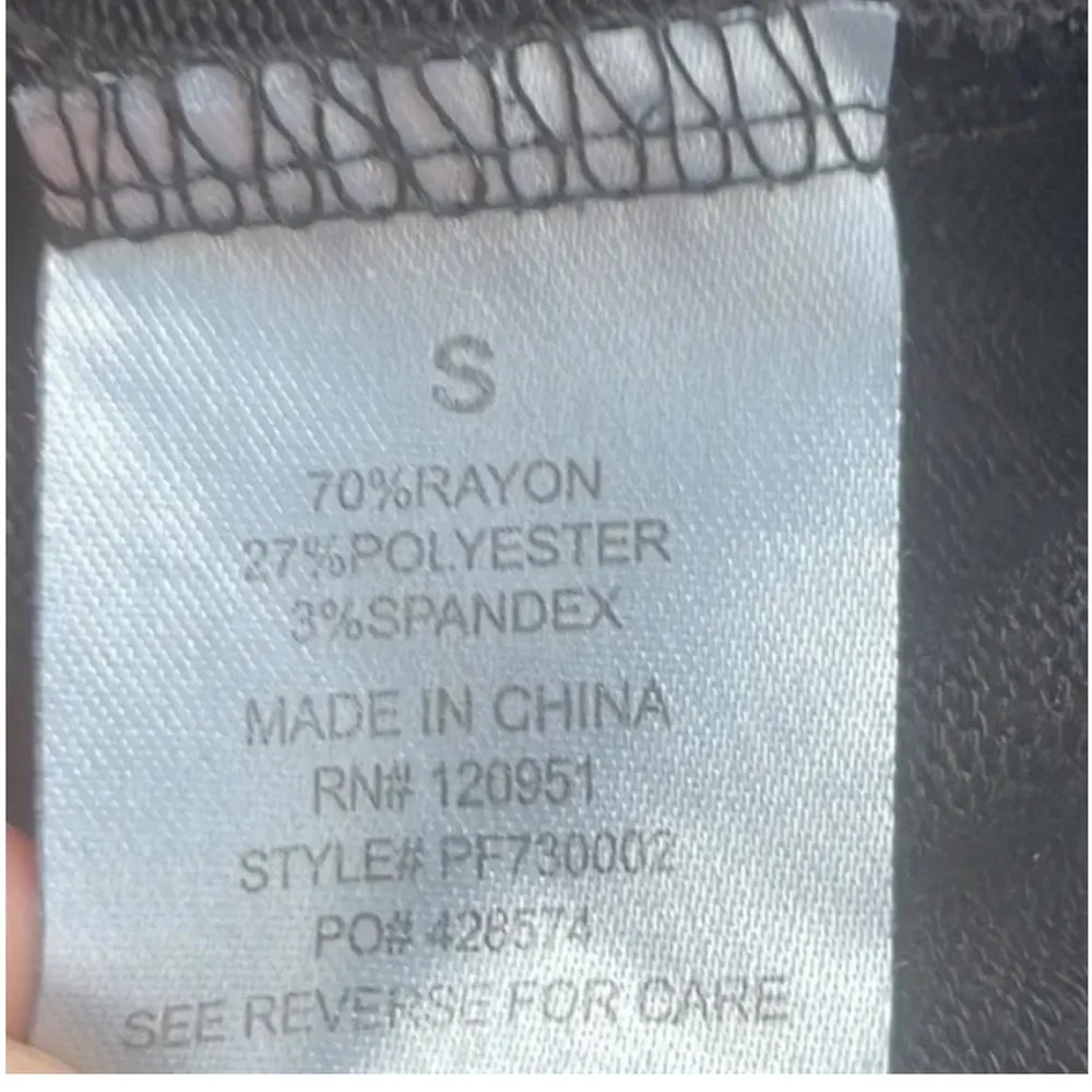 Pink Rose Cowl Neck Soft Top sz Small black long sleeve sweater shirt drawstring - Image 7