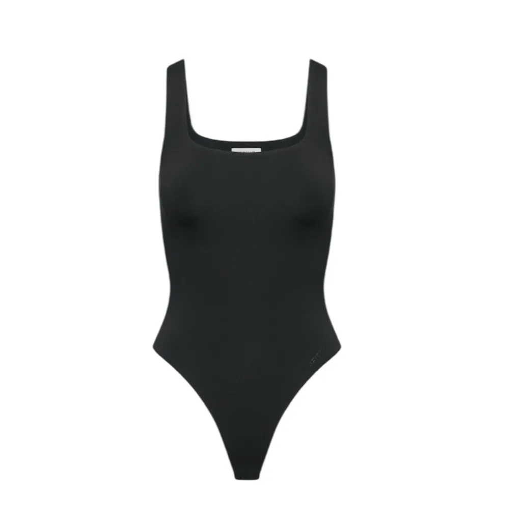 Aritzia Babaton Original Contour Squareneck Thong Bodysuit Black Size S - Image 4