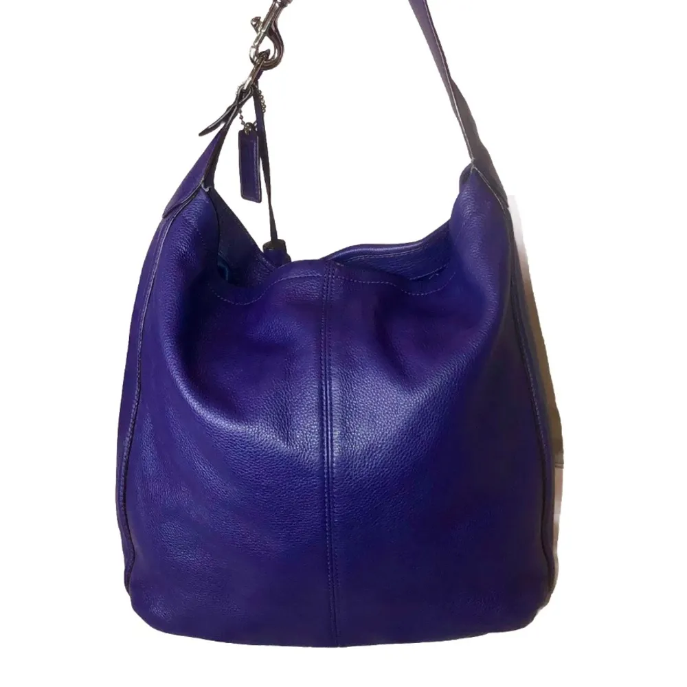 COACH AVERY Pebbled Purple Leather Hobo Shoulder Bag F23309 - Image 14