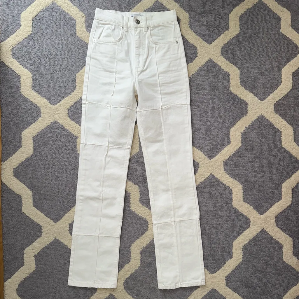 Zara Straight Leg Patchwork Jeans - Image 2