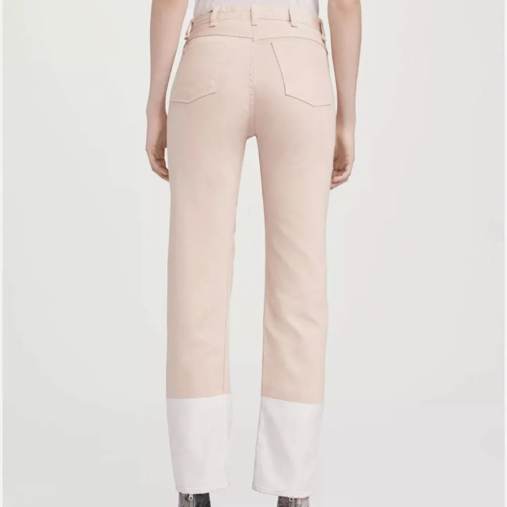 Rag & Bone $395 Retail Rose White Two Toned High Waisted Jeans Womens Size 24 - Image 4
