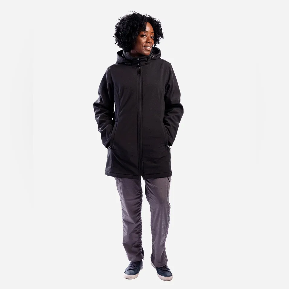 SCOTTeVEST The Penny Coat Women's Size XL Black Hidden Pockets Travel $375 - Image 2