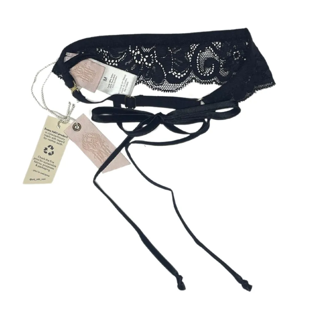 WE ARE HAH | Free People Black Lace Choker Garter Lingerie NWT - Image 2