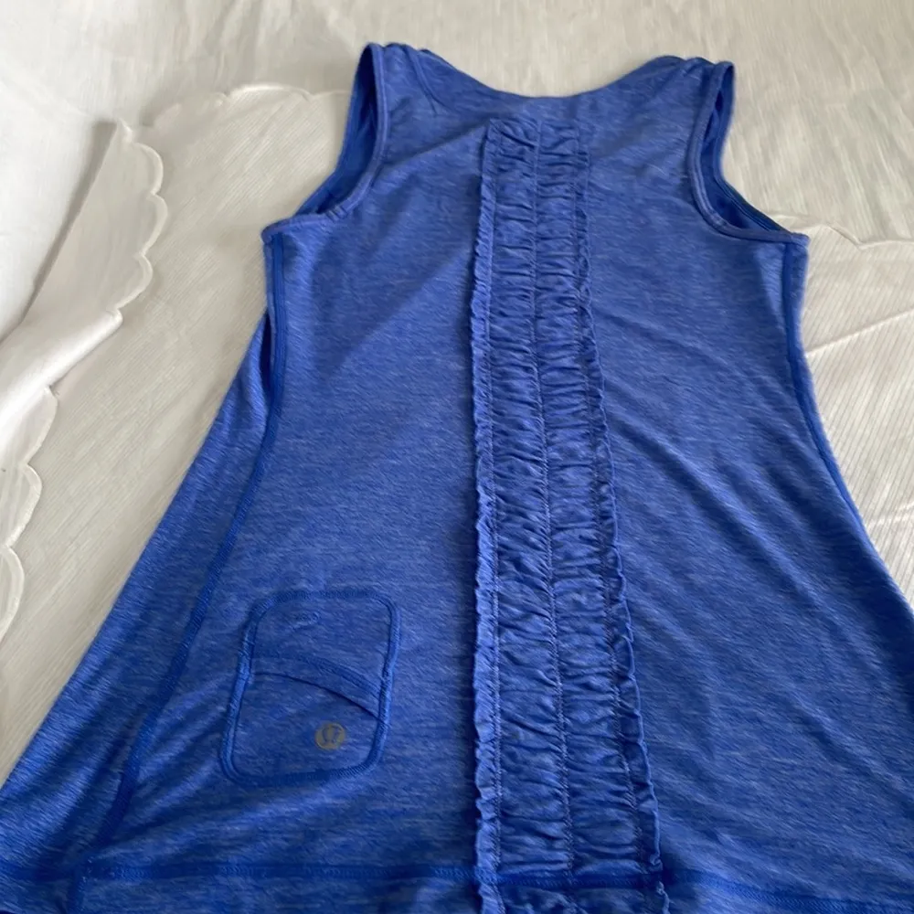 Great  blue Heather sleeveless top with ruffle back - Image 4