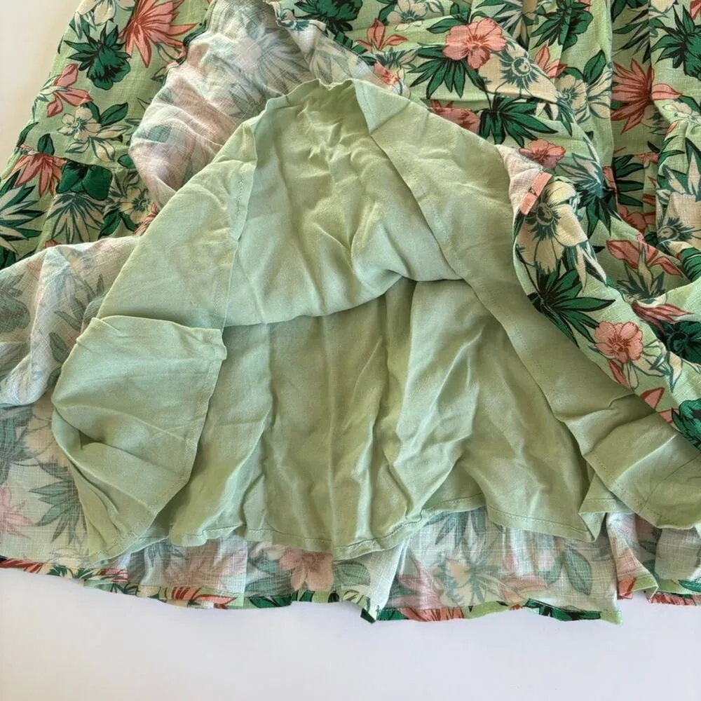 Lost + Wander Island Hopper Mint Floral Tropical Maxi Dress Size Medium - Image 8
