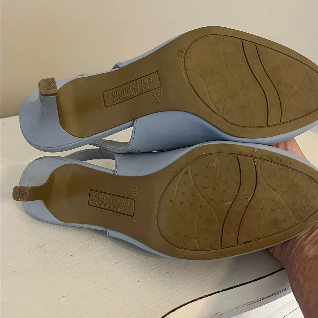 Comfort Plus by Predictions Light Blue Slingback Heels Size 6.5 - Image 5