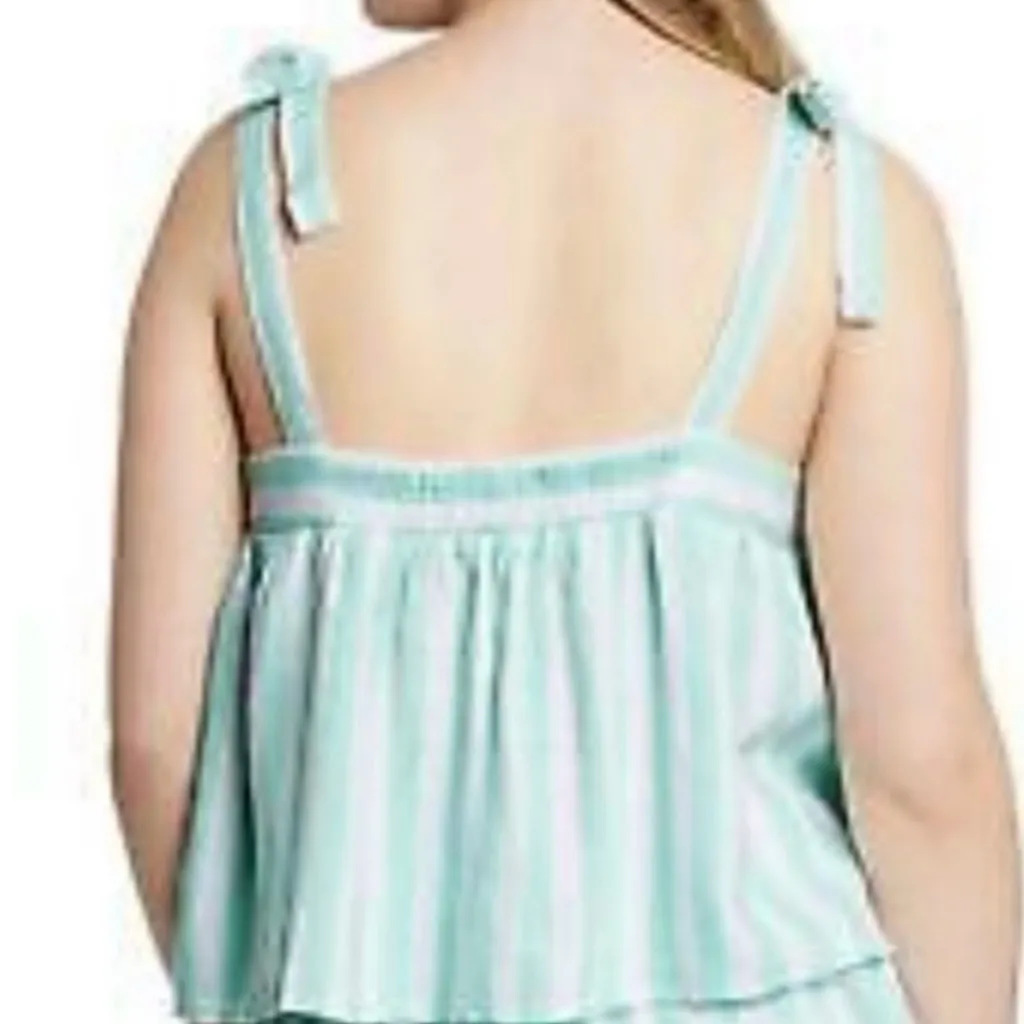 NWT Stoney Clover Lane x Target Green White Striped Crop Top Tank Size Large - Image 8