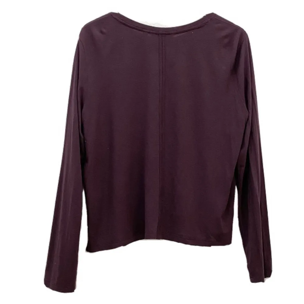 Athleta Burgundy Threadlight Relaxed LS Top L - Image 3