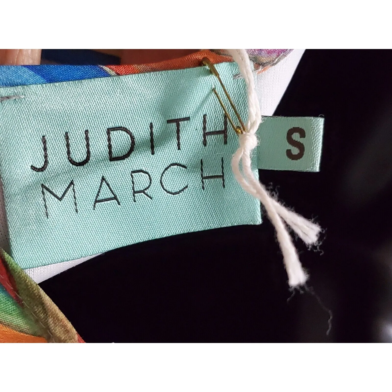 Judith March Women's Multicolor Polyester Sweetheart Neck Short Sleeve Blouse S - Image 10