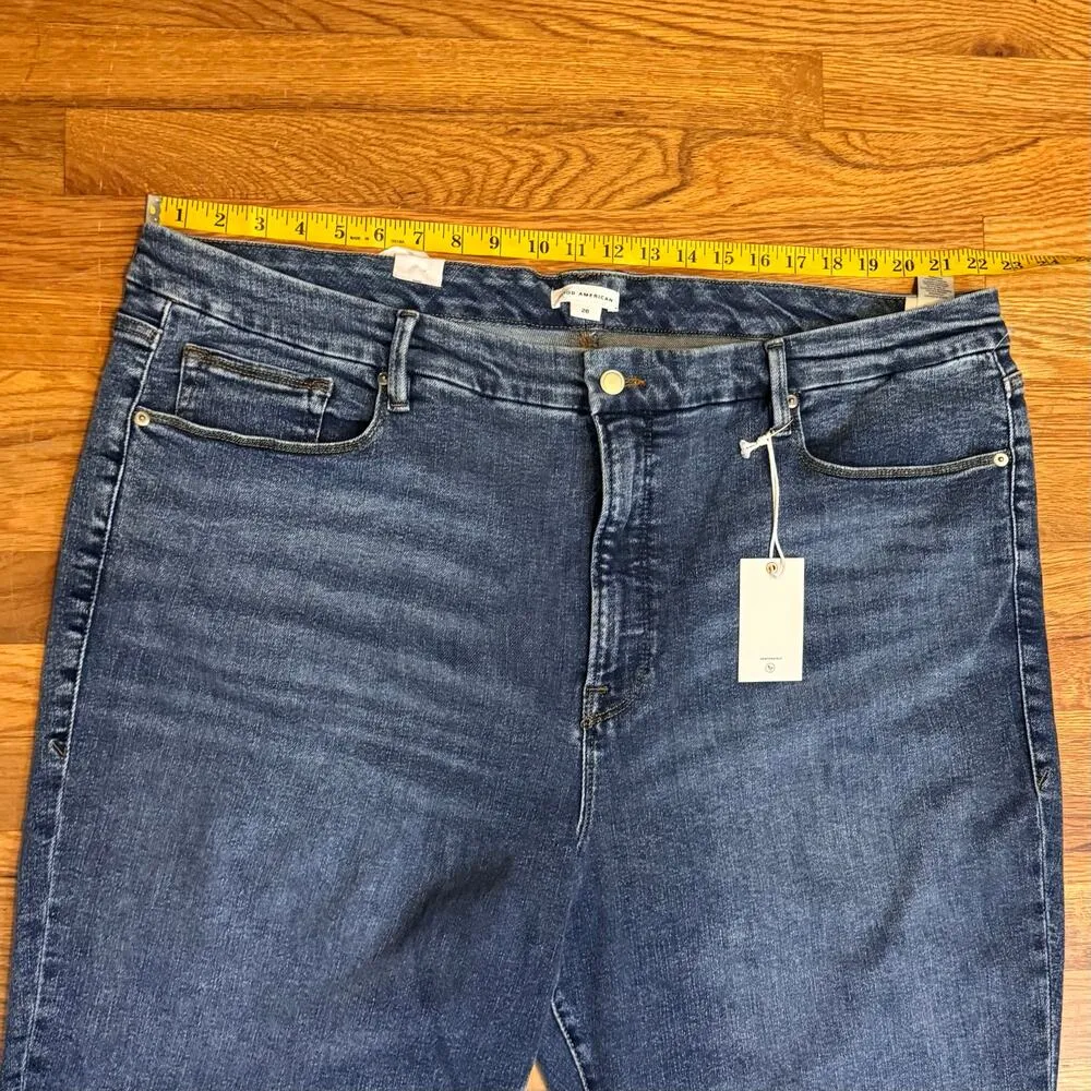 Good American Good Petite Straight Women’s 26 Narrow Cut Mid Rise Tailored Jeans - Image 2