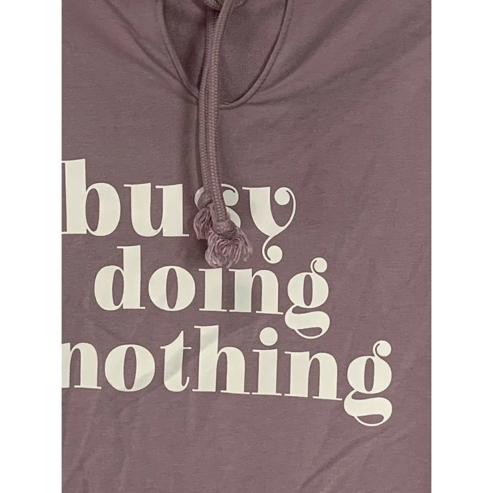 Natural Reflections Womens Hooded Sweatshirt Statement Graphic Purple Small - Image 2